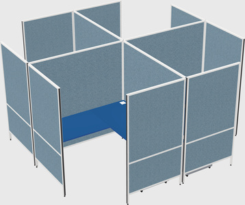 Modern modular quad l-shaped panel system