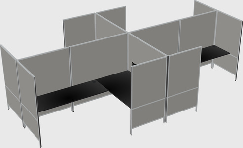 Modern modular quad l-shaped panel system