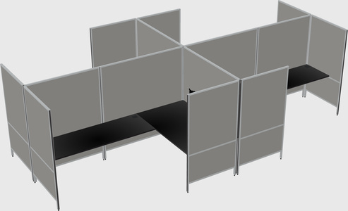 Modern modular quad l-shaped panel system