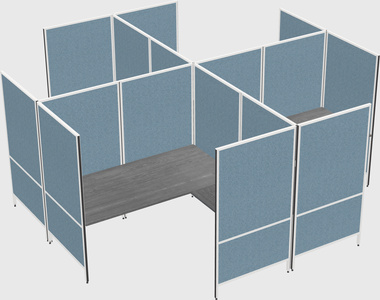 Modern modular quad l-shaped panel system