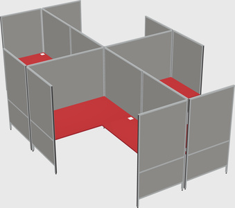 Système de panneaux modulaires modernes en forme de l quadruple