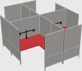Système de panneaux modulaires modernes en forme de l quadruple