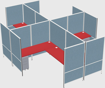 Modern modular quad l-shaped panel system