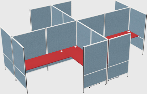 Modern modular quad l-shaped panel system
