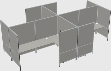 Système de panneaux modulaires modernes en forme de l quadruple