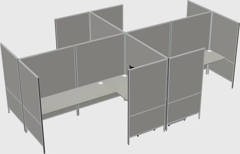 Système de panneaux modulaires modernes en forme de l quadruple