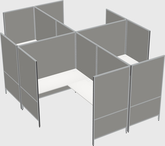 现代模块化四边形l型面板系统