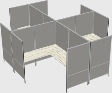 Modern modular quad l-shaped panel system