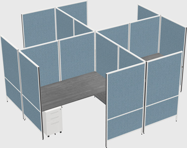 Modern modular quad l-shaped panel system