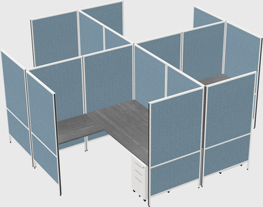 Modern modular quad l-shaped panel system