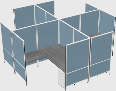 Modern modular quad l-shaped panel system