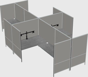 Système de panneaux modulaires modernes en forme de l quadruple