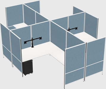 Système de panneaux modulaires modernes en forme de l quadruple