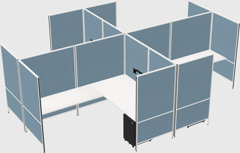 Système de panneaux modulaires modernes en forme de l quadruple