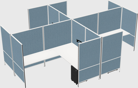 Système de panneaux modulaires modernes en forme de l quadruple