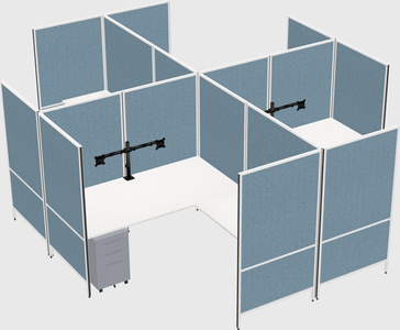 Modern modular quad l-shaped panel system