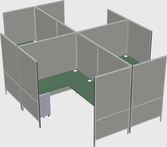 现代模块化四边形l型面板系统