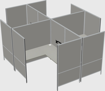 现代模块化四边形l型面板系统