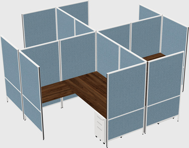 Modern modular quad l-shaped panel system