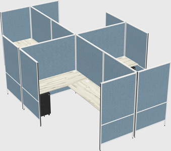 Modern modular quad l-shaped panel system