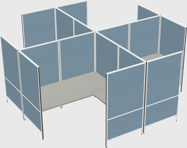 Modern modular quad l-shaped panel system