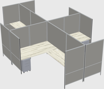 Système de panneaux modulaires modernes en forme de l quadruple