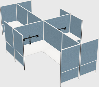 Système de panneaux modulaires modernes en forme de l quadruple