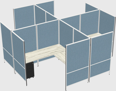Modern modular quad l-shaped panel system