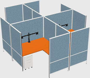 Système de panneaux modulaires modernes en forme de l quadruple