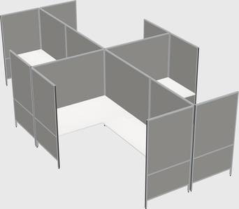 Système de panneaux modulaires modernes en forme de l quadruple