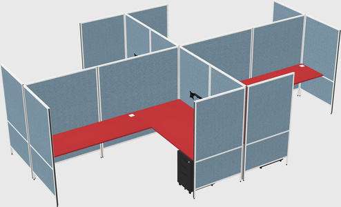 Modern modular quad l-shaped panel system