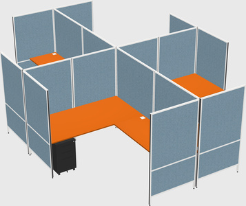 Modern modular quad l-shaped panel system