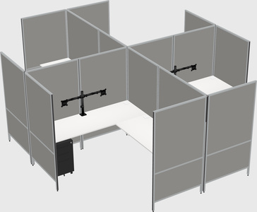 现代模块化四边形l型面板系统