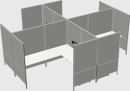 现代模块化四边形l型面板系统