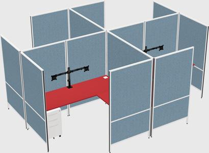 现代模块化四边形l型面板系统