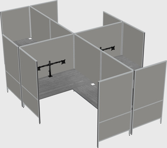Système de panneaux modulaires modernes en forme de l quadruple