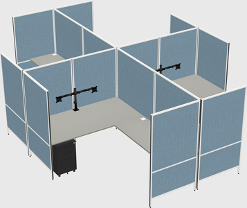 Modern modular quad l-shaped panel system
