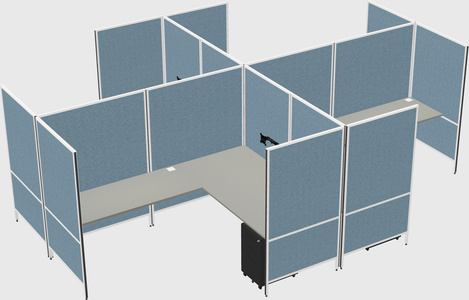 Modern modular quad l-shaped panel system