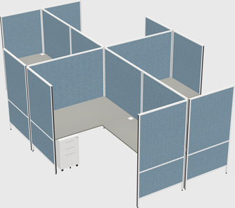 Système de panneaux modulaires modernes en forme de l quadruple