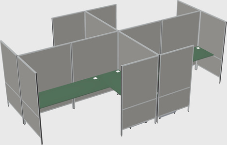 Modern modular quad l-shaped panel system