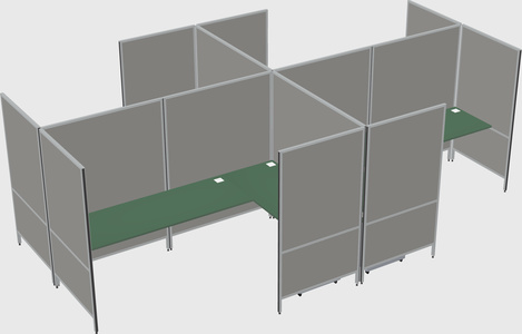 Modern modular quad l-shaped panel system