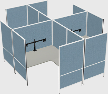 现代模块化四边形l型面板系统