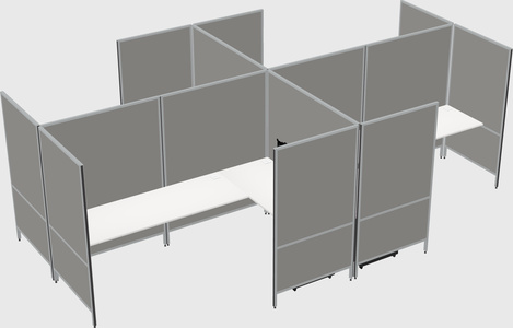 Modern modular quad l-shaped panel system