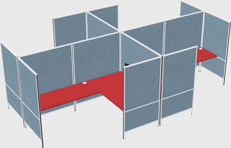 Modern modular quad l-shaped panel system