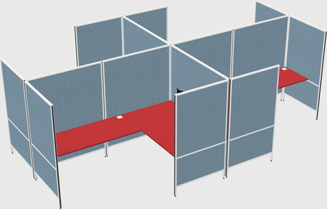 Modern modular quad l-shaped panel system