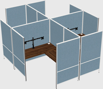 现代模块化四边形l型面板系统