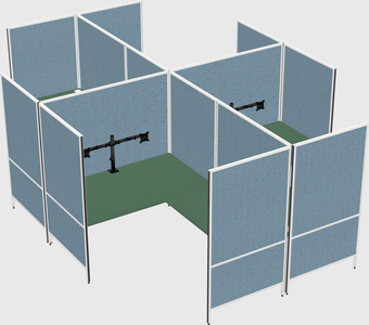 Modern modular quad l-shaped panel system