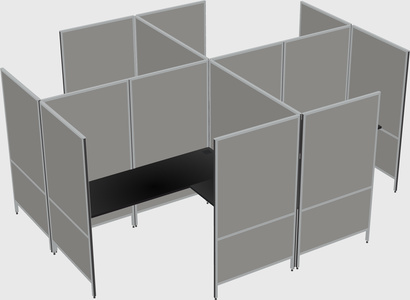 Modern modular quad l-shaped panel system