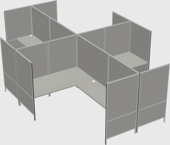 Modern modular quad l-shaped panel system