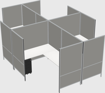 现代模块化四边形l型面板系统